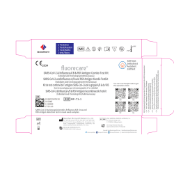 420 x FLUORECARE SARS-COV-2 & Grippe A/B & VRS ANTIGENE KIT DE TEST (1 carton)